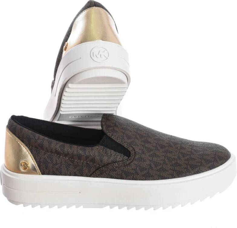 Michael Kors Gouden Moccasin Sneakers Brown Dames