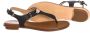 Michael Kors Zwarte Sandalen Mk Plate Thong - Thumbnail 5