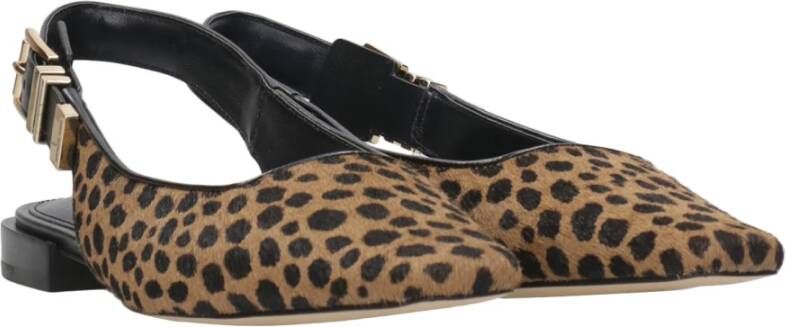 Michael Kors Gevlekte Leren Sandalen met Vierkante Neus Multicolor Dames