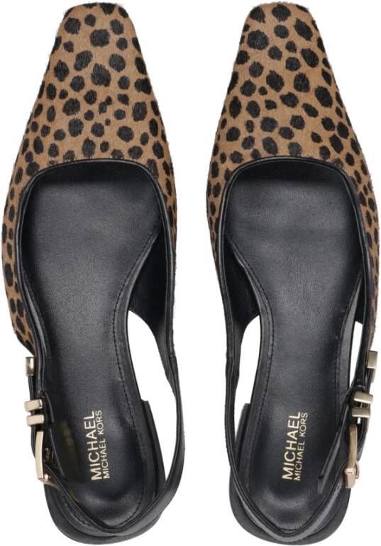 Michael Kors Gevlekte Leren Sandalen met Vierkante Neus Multicolor Dames