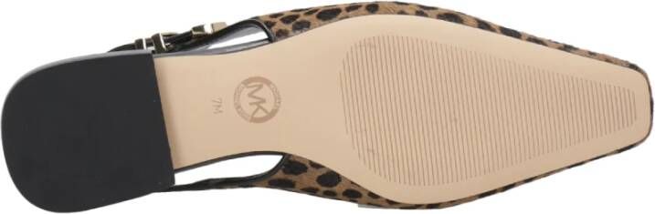 Michael Kors Gevlekte Leren Sandalen met Vierkante Neus Multicolor Dames