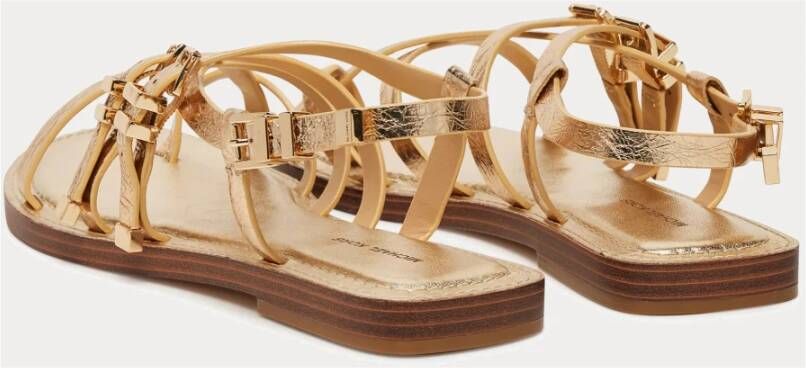 Michael Kors Gouden metallic leren sandalen