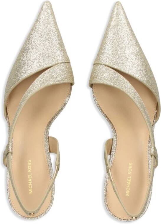 Michael Kors Gouden Mid-Hak Pumps voor Vrouwen Yellow Dames