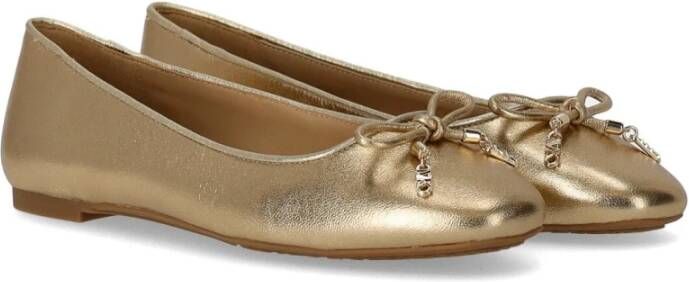 Michael Kors Gouden Nori Ballet Flat met Gewatteerde Binnenzool Geel Dames