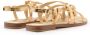 Michael Kors Gouden platte sandalen met metalen details - Thumbnail 4