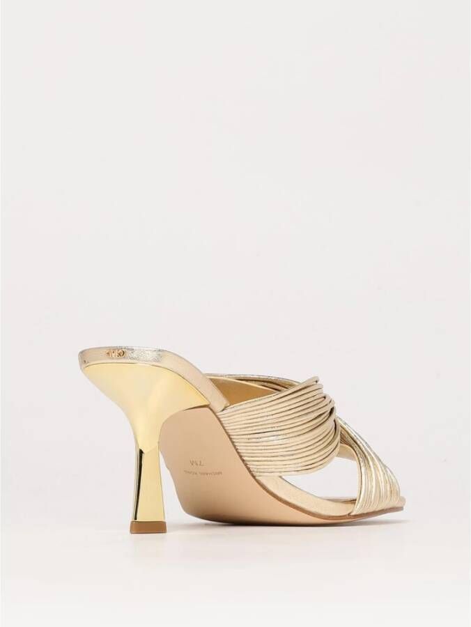 Michael Kors Goudkleurige sandalen met hak en metallic finish