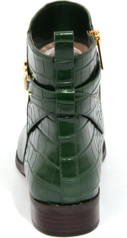 Michael Kors Groene Enkellaarsjes met Reliëf Farrah Stijl