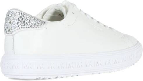 Michael Kors Grove Leren Sneakers met Strass White Dames