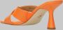 Michael Kors Oranje Clara Sabots met Geribbelde Hak Orange Dames - Thumbnail 2