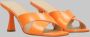 Michael Kors Oranje Clara Sabots met Geribbelde Hak Orange Dames - Thumbnail 6