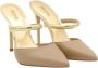 Michael Kors Jessa Leren Pump met Gouden Detail Bruin Dames - Thumbnail 14