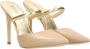 Michael Kors Jessa Leren Pump met Gouden Detail Bruin Dames - Thumbnail 3