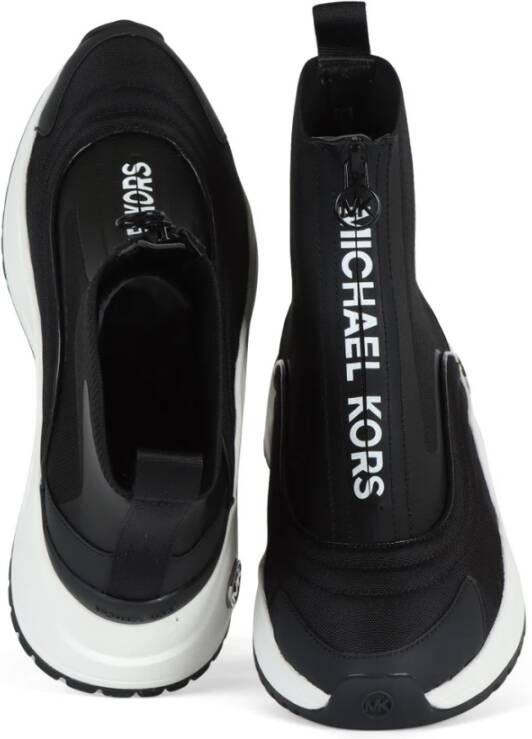 Michael Kors Hoge Dara Sneakers met Ritssluiting Black Dames