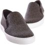 Michael Kors Tijdloze Slip-On Sneaker met Logo Print en Gouden Accenten Brown Dames - Thumbnail 3