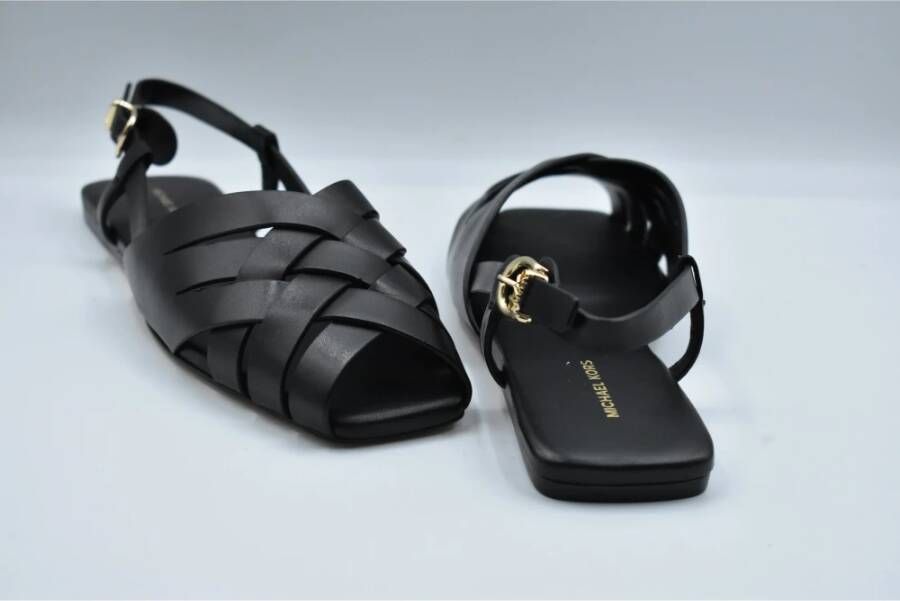 Michael Kors Irene Geweven Leren Slingback Sandaal