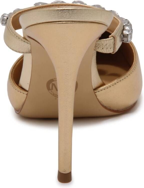 Michael Kors Jessa Mule Pump Metallic Leren Schoenen