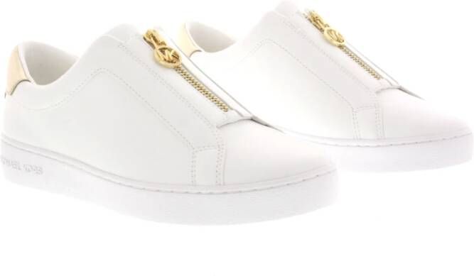 Michael Kors Dames Sneakers Keaton Zip Slip On Pale Gold Wit - Foto 9