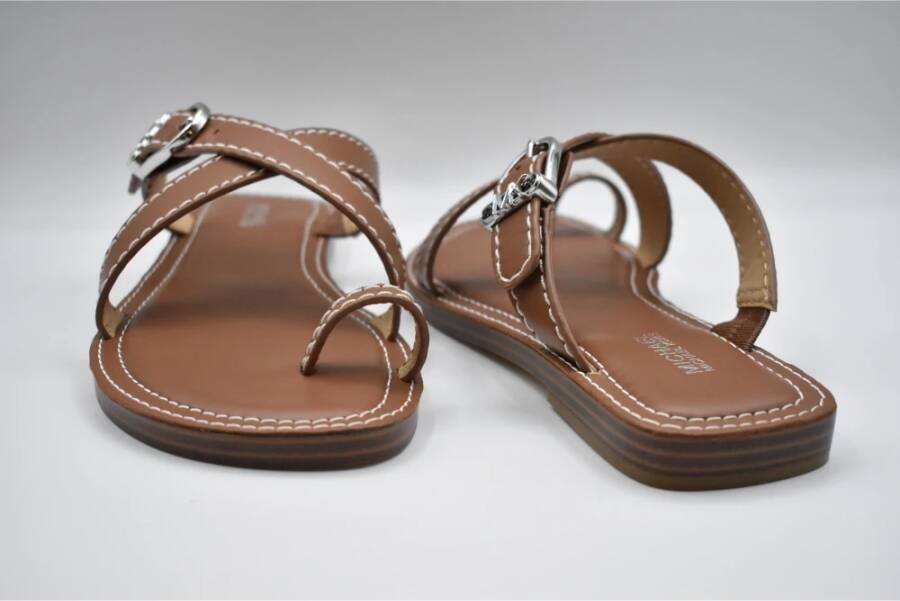 Michael Kors Ashton Flat Thong Luggage Beige Dames