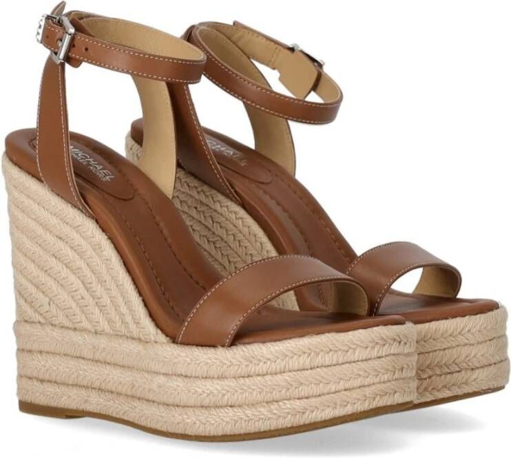 Michael Kors Leighton Lichtbruine Sleehaksandaal Brown Dames