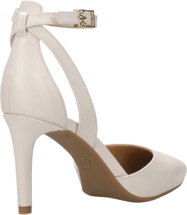 Michael Kors Leren pumps met enkelbandje en hak Beige Dames