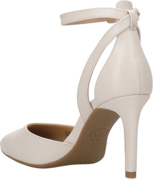 Michael Kors Leren pumps met enkelbandje en hak Beige Dames