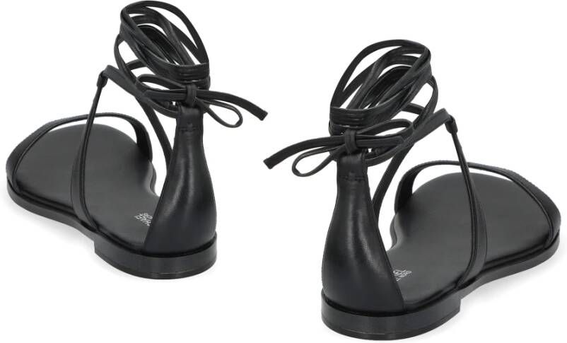 Michael Kors Leren Sandalen met Veters Black Dames