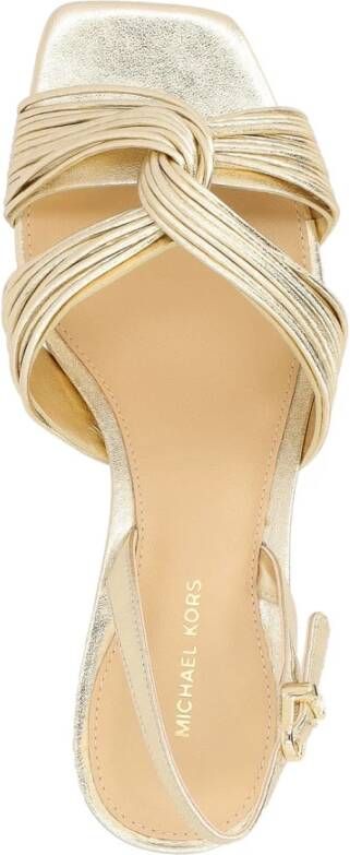 Michael Kors Licht Gouden Kitten Sandaal