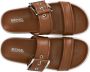 Michael Kors Lichtbruine Leren Slide Sandaal Brown Dames - Thumbnail 11