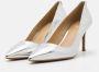 Michael Kors Metallic Crackle Leder Alina Flex Pumps Gray Dames - Thumbnail 2
