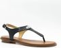 Michael Kors Zwarte Sandalen Mk Plate Thong - Thumbnail 7