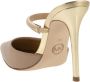 Michael Kors Jessa Leren Pump met Gouden Detail Bruin Dames - Thumbnail 5