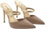 Michael Kors Jessa Leren Pump met Gouden Detail Bruin Dames - Thumbnail 6