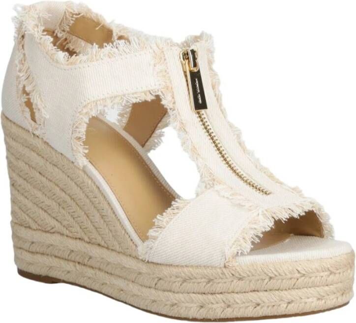 Michael Kors Optic White Sneakers Berkley Mid Wedge White Dames