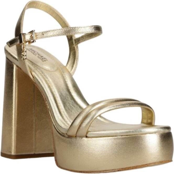Michael Kors Laci Plateau Sandalen Yellow Dames