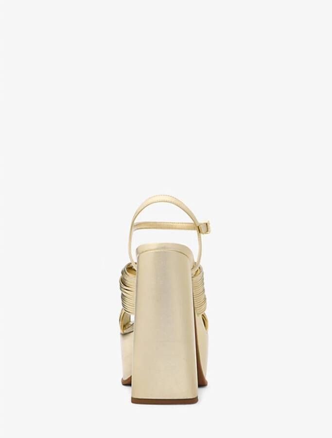 Michael Kors Platte metallic sandalen met gespsluiting