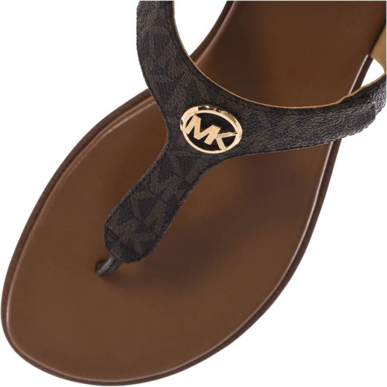 Michael Kors Platte sandalen Brown Dames