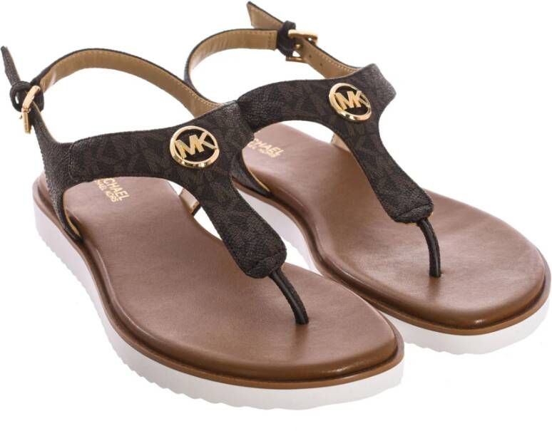 Michael Kors Platte sandalen Brown Dames