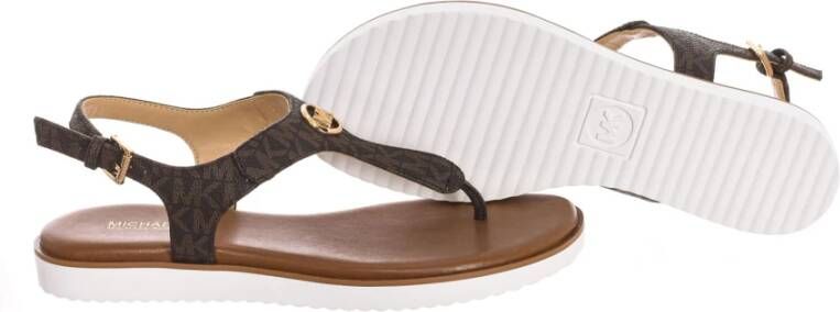 Michael Kors Platte sandalen Brown Dames