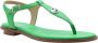 MICHAEL KORS Dames Mallory Thong Maat: 38 5 Materiaal: Leer Kleur: Groen - Thumbnail 6