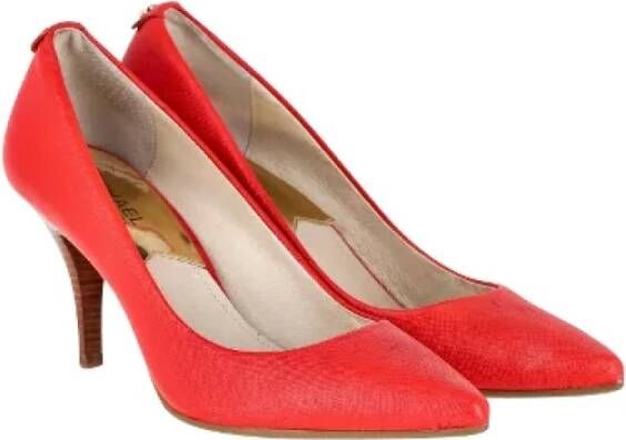 Michael Kors Pre-owned Leather heels Red Dames