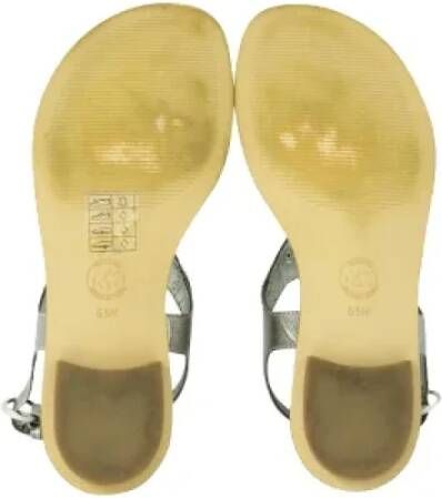 Michael Kors Pre-owned Leather sandals Gray Dames