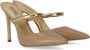 Michael Kors Jessa Leren Pump met Gouden Detail Bruin Dames - Thumbnail 2