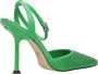 Michael Kors Imani Satin Slingbacks met Rhinestones Green Dames - Thumbnail 3