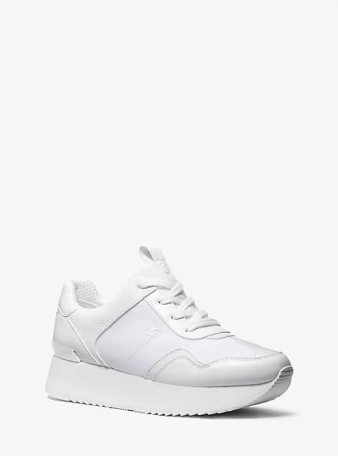 Michael Kors Raina Canvas Platform Sneaker White Dames