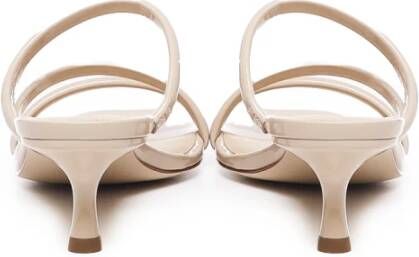 Michael Kors Roze Leren Sandalen Vierkante Neus Pink Dames