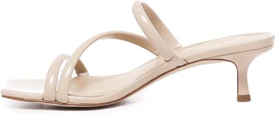Michael Kors Roze Leren Sandalen Vierkante Neus Pink Dames