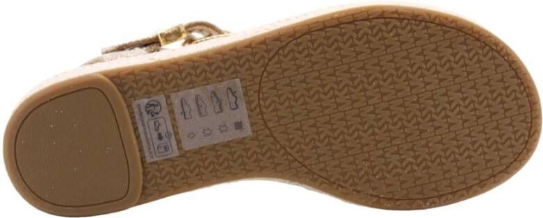 Michael Kors Stijlvolle Platte Sandalen voor Vrouwen Yellow Dames