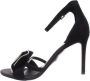 Michael Kors Valentina Sandal Suede 40R9Vlha2S Women's Shoes Heels New Zwart Dames - Thumbnail 5