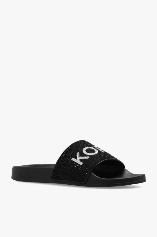 Michael Kors Slides Zwart Dames