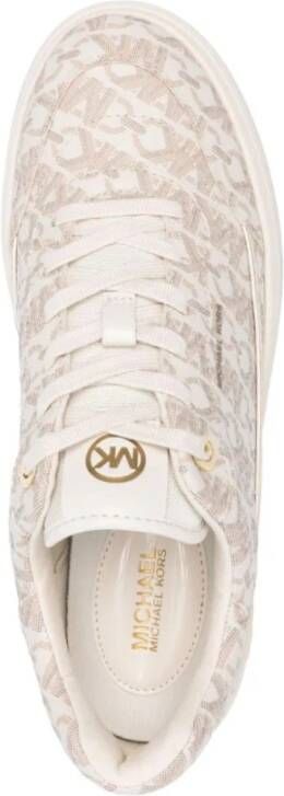 Michael Kors Hayes Empire Signature Logo Platform Sneaker Beige Dames